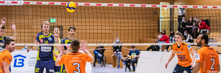 Zweite Volleyball Bundesliga der Herren Muehldorf gewinnt in Schwaig mit 3 zu 0