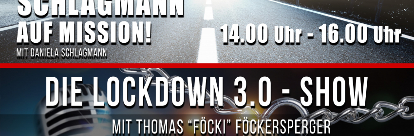 Der Sonntag am 16 05 2021 LIVE 14 bis 16 Uhr Die Schlagmann ab 16 Uhr die Lockdownshow mit Foecki